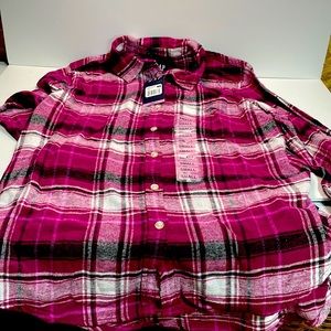 Gap purple long sleeve boyfriend flannel
